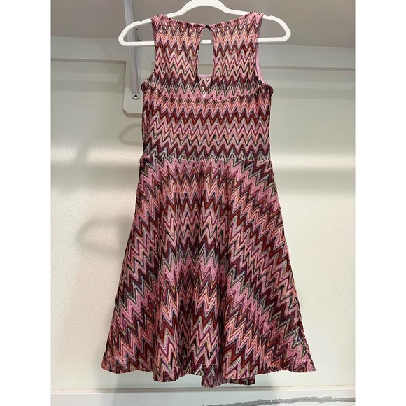 Candie's Women's Knit 70's‎ 90's Dress Colorful Sleeveless V Neck Size Medium - Picture 8 of 8